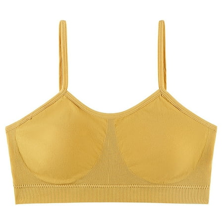 

PERZOE Sports Bra Full Cup Beauty Back Wire Free Ribbed Sports Bra Women Sexy Solid Color Sling Gym Underwear