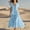 A_ Blue, variant on SMihono Summer Dress for Women 2025 Fashion Boho Ruffle Hem V Neck Vacation Dresses Casual Solid Loose Fit Flowy Swing Dress Pink XL