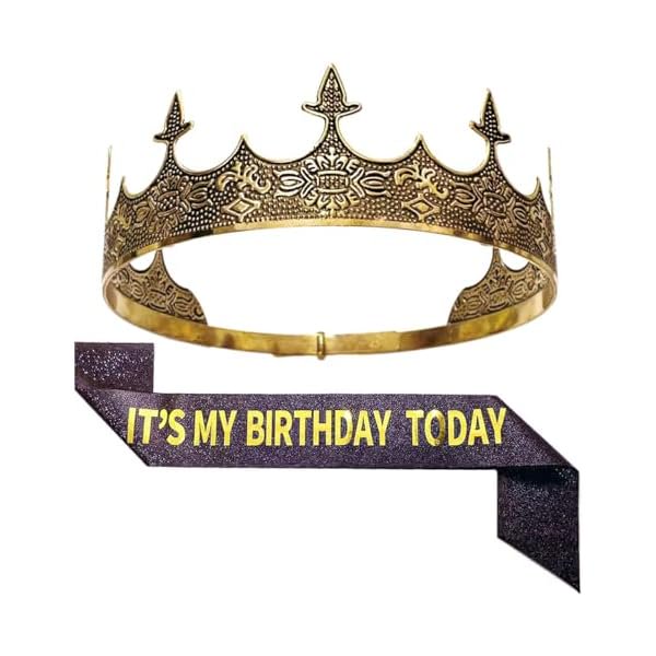 wonima44 Birthday Crown Headwear, Unisex Party Ribbon Decoration, Universal Style