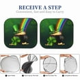 thumbnail image 5 of Goofa St. Patrick's Day4 Pattern 2 Piece Car Windshield Sun Shade Foldable | Front Windshield Shade for Sun, Heat and UV Rays | Sunshade for Car Front Window-Small, 5 of 7