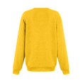 thumbnail image 5 of Rlmidhb 2025 Sweatshirts for Women Basic Yellow Long Sleeve Solid Color Long Loose Pullover Tops Round Neck Fleece Sweatshirt, 5 of 7