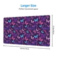 thumbnail image 2 of Kdxio Bright Purple Butterflies Print Large Gaming Mouse Pad,Non-Slip Base,Water Resist Keyboard Pad for Gamer,Office & Home,29.5 x 15.8 in, 2 of 6