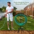 thumbnail image 4 of Garden Hose Holder, Detachable Metal Water Hose Holder Stand, Heavy Duty Freestanding Garden Hose Reel Rack and Hose Storage Organizer for Outside Yard, 4 of 8