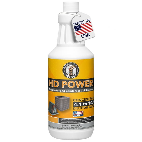 HVAC GUYS HD Power Triple Action AC Coil Cleaner for Condensers & Evaporators - Quart