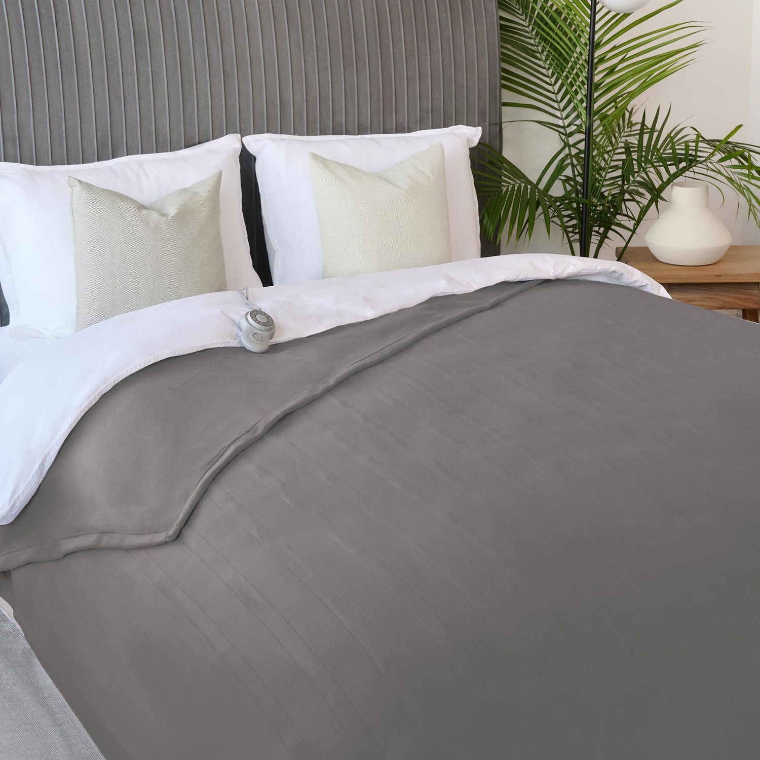 Sunbeam Twin, Full-Queen, King Blanket Fleece, 12 Heat Settings, 12-Hour Auto Shut-Off