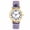 B, variant on Women's Bohemian Elastic Watch: Printed Stainless Steel Stretch Band Large Arabic Numerals Boho Slip On Wristwatch for Women