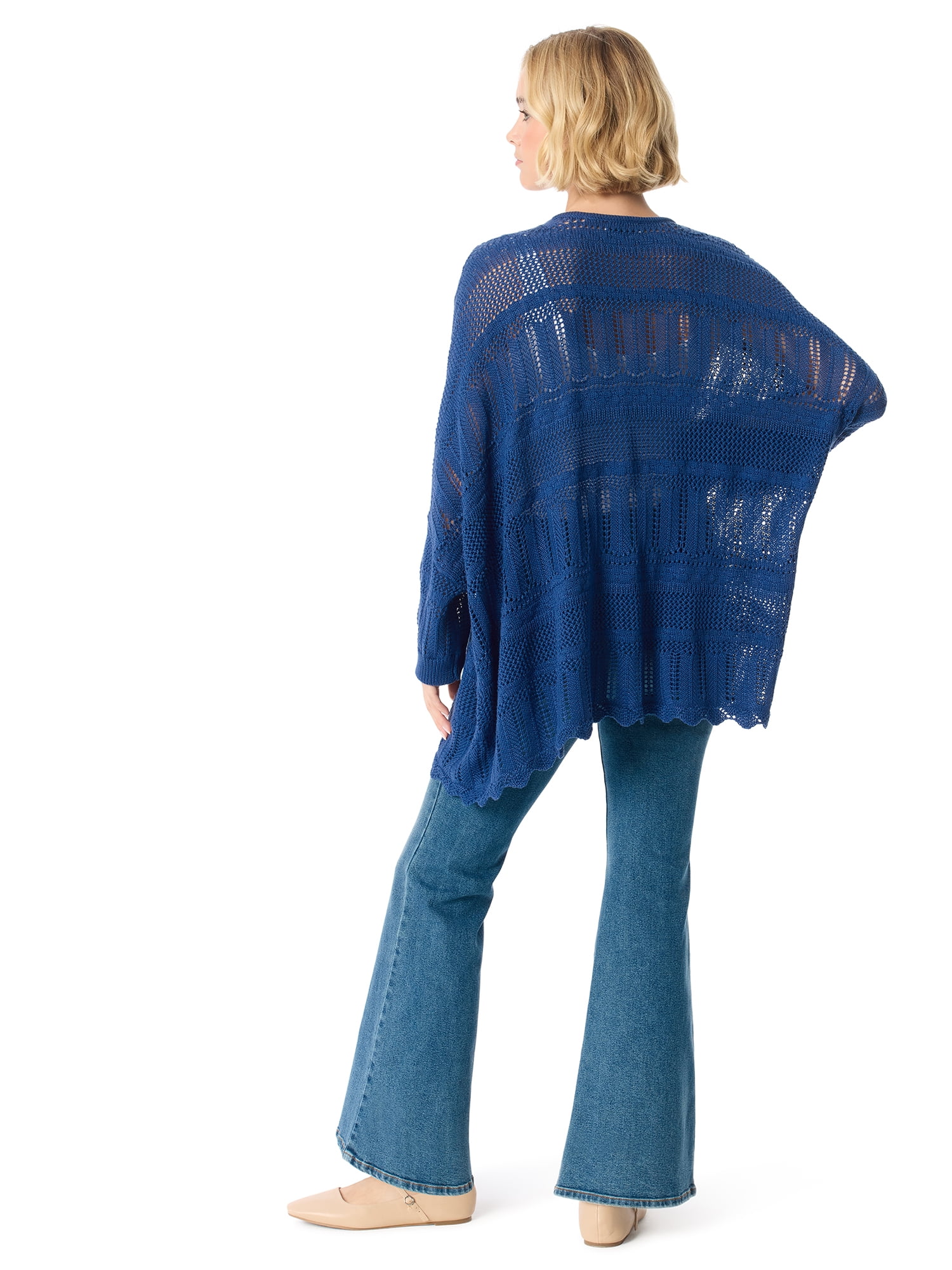 Jessica Simpson Women's Plus Kayla Crochet Kimono V-Neck