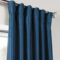 thumbnail image 2 of Half Price Drapes Storm Grey Faux Silk Room Darkening Curtains for Bedrooms (1 Panel), 50WX 84L, 2 of 6