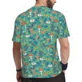 thumbnail image 2 of Wukai Mushrooms and Flowers Print Men's Short-Sleeved Mesh T-Shirt,Quick-Dry Short Sleeve Workout T-Shirt-3X-Large, 2 of 8