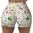 thumbnail image 2 of Picia Winter Christmas And New Year Deer Printed Workout Shorts for Women Seamless Scrunch Butt Lifting High Waisted Yoga Gym Booty Running Moisture-wicking Short Pants-Small, 2 of 9