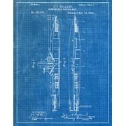 Original Submarine Artwork Submitted In 1892 - Nautical - Patent Art Print
