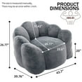 thumbnail image 4 of Modern Adult Pillow Chair with Armrest in Soft Plush, 1 Seat Size, Ideal for Reading, Relaxing in Various Environments, 4 of 11