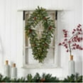 thumbnail image 5 of Nearly Natural 3ft. Holiday Christmas Geometric Diamond Wreath with Pinecones and 50 Warm White LED Lights, 5 of 5