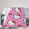 thumbnail image 4 of Hello Kitty Throw Blanket, Cozy Flannel Blankets For Boys Girls, Super Soft Warm Blanket For Couch Sofa Bed, 4 of 9