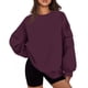 thumbnail image 3 of Sudadera Sentuca para mujer, jerséis holgados de manga larga, sudaderas lisas informales con cuello redondo, 3 of 6