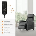thumbnail image 5 of GIANNA Massage Recliner, Home Theater Recliner with Padded Seat and Massage Backrest, Black, 5 of 7
