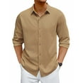 thumbnail image 3 of COOFANDY Dress Shirts for Men Long Sleeve Button Down Shirts Casual Untucked Shirts, 3 of 7