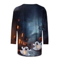 thumbnail image 3 of Halloween Shirts for Women, 3/4 Sleeve Fall Tops, Funny Witch Graphic Crew Neck Tee, Halloween Party Costume Perfect Gifts, 3 of 5
