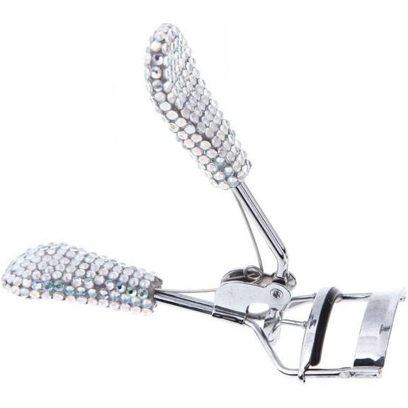 New Fashion Beauty Tool Curling Rhinestone Eyelashes Curler Shining Silver Handle Eye Curling Eye lash Clip (Color : Silver)