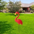 thumbnail image 6 of figatia Bird Statue Figurine Flamingo Garden Stake Party Patio Yard Art Ornament Sculpture for Indoor Planter Beach Entryway Festival Red 12.5x12.7cm 28cm, 6 of 8