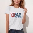 thumbnail image 6 of Afuyipoi Girls Graphic T-Shirt （for 3-15） Short Sleeve Independence Day Celebration Crew Neck Patriotic Tops Tee for Boys White Size 12, 6 of 6