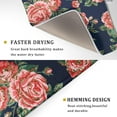 thumbnail image 3 of Peony Floral Dish Drying Mat 18x24 In Gold Pink Rose Navy Blue Reversible Kitchen Microfiber Mat Large Heat Resistant Absorbent Machine Washable Quick Dry Dish Drainer Pad for Kitchen Counter, 3 of 6