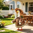 thumbnail image 6 of Nkmbld Porch Goose Decor with Rainbows Raincoat and Umbrella for Cement Plastic Goose Statue Decor, Lawn Porch Goose Clothing for Patio Yard Decor, 6 of 9
