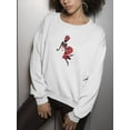 thumbnail image 3 of Woman Dancing With A Red Dress Sweatshirt Women -Image by Shutterstock, Female Medium, 3 of 4