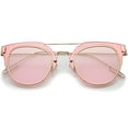thumbnail image 1 of SGLA - Minimal Ultra Thin Wire Frame Inner Rim Flat Lens Pantos Sunglasses - 58mm, 1 of 4