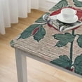 thumbnail image 5 of BANET Fall Tablecloth for Rectangle Tables, Flower Design with Floral Border Table Cloth, Decoration Table Cover for Kitchen Thanksgiving Christmas New Year white, 5 of 8