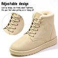 thumbnail image 5 of Knivor Winter Ankle Boots for Women Faux Suede Lace Up Faux Fur Lined Warm Non Slip Lightweight Short Snow Boots for Cold Weather Indoor Outdoor Daily Wear, 5 of 9