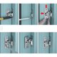 thumbnail image 4 of Cerradura de puerta de acero inoxidable en ángulo recto de 90 grados utilizada para vallas, puertas y ventanas de madera, puertas corredizas (plateado), 4 of 5