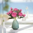 thumbnail image 2 of LKWLPD Rosas blancas Flores artificiales Flores artificiales Flores rosas Ramos de boda Flores rosas de seda Ramo atado a mano Decoración rosa para el hogar Flores decorativas, 2 of 7