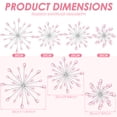 thumbnail image 2 of 4 Pcs Pink Metal Wall Art Bling Home Decor Rhinestone Teardrop Wall Hanging Accents Easy to Hang Decor Set for Living Room Office Bedroom, 2 of 11
