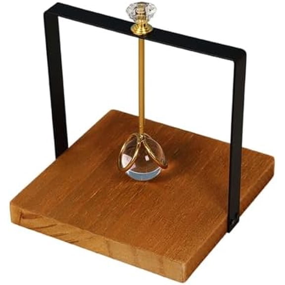 Wood Napkin Holder with Metal Handle, Black, Tabletop Organizer