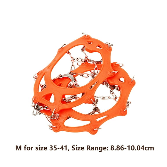 Outdoor Crampons for Ice and Snow - Non-Slip Shoe Spikes for Hiking, Climbing, and Walking - Durable 13-Tooth Design for Enhanced Traction on Ice - Easy to Wear and Portable for Winter Adventures