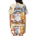 thumbnail image 3 of Picia Hello Summer Cute Gnome Pajamas Sets for Women Soft Short-Sleeved Pjs with Lounge Shorts Two Piece Sleepwear-Large, 3 of 9