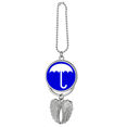thumbnail image 1 of Rain Blue Square Warning Mark Silver Wing Car Pendant Decoration, 1 of 4