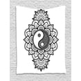 thumbnail image 1 of Ethnic Tapestry, Creative Composition of Yin Yang and Oriental Details Flourishes, Wall Hanging for Bedroom Living Room Dorm Decor, 40W X 60L Inches, Charcoal Grey and White, by Ambesonne, 1 of 2