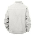 thumbnail image 3 of Men's New Casual Fashionable Comfortable Notch Collar Thin-Style Jacket, White, Size XL, 3 of 4