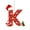 K, variant on Dmlowu 26 Letter Christmas Ornaments with Santa Hat - Merry Christmas Tree Ornaments for Xmas Tree, Hanging Christmas Decorations for Holiday Party Decor, DIY Holiday Name Pendant