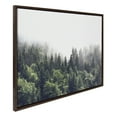 thumbnail image 2 of Kate and Laurel Sylvie Lush Green Forest on a Foggy Day Framed Canvas Wall Art by The Creative Bunch Studio, 28x38 Brown, Charming Decorative Forest Art for Wall, 2 of 8