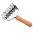 thumbnail image 5 of LHWEN Lace Cutter Dough Roller Manual Cutting Tool Medium Cake Cutter Stainless Steel Wooden Handle Six Wheeled Pizza Multifunctional Kitchen Cutter Pasta Dough Sticks Adjustable Thickness Controller, 5 of 5