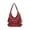 Red, variant on Handbag for Women Vintage Style Faux Leather Purse Large Capacity Shoulder Bag Convertible 3in1 Design with Removable Strap Top Handles for Work Travel Shopping Red Gray Brown Black