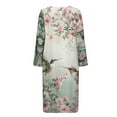 thumbnail image 4 of Yuyamidu Hummingbird Flower Zipper Front Bathrobe for Women Sexy Long Sleeve Gowns Sleepwear Size S Spa Robes Womens Pj Loungewear Lightweight Crewneck House Coats, 4 of 7