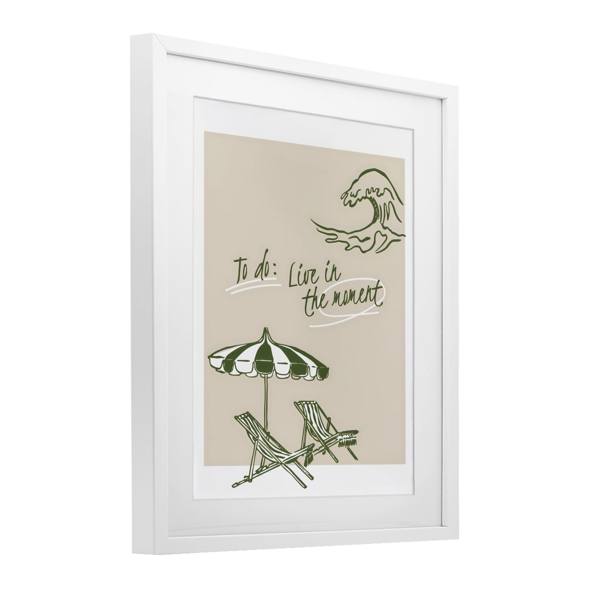 Stupell Industries To Do: Live In The Moment White Framed Print Under Glass, design by The Prints Vibe