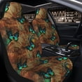 thumbnail image 4 of Goofa Vintage Butterfly Green Printed Car Seat Covers, Automotive Seat Covers for Cars Trucks and SUVs, Quick Setup Universal Fit Elastic Seat Covers-1, 4 of 6