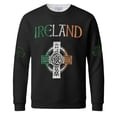 thumbnail image 6 of St Patrick's Day Shirt Men, Waffle Knit Green Crewneck Top with Shamrock Graphic and Sleeve Detail, Casual Holiday Clothing, 6 of 6