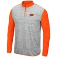 thumbnail image 2 of Men's Colosseum Heathered Gray/Orange Oklahoma State Cowboys Prospect Quarter-Zip Jacket, 2 of 3