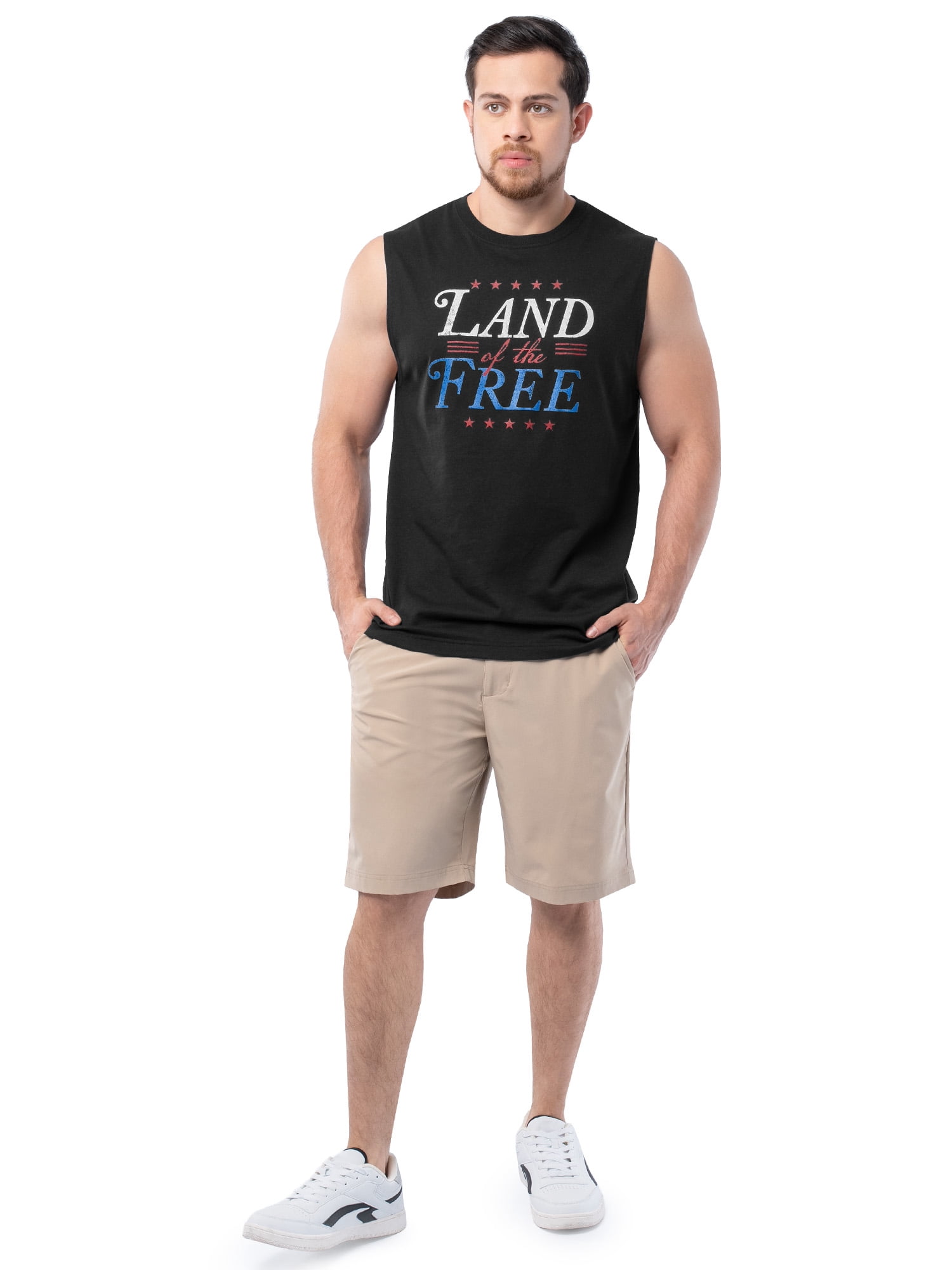 Way to Celebrate Men's 4th of July Americana Graphic Muscle Shirt Tank Top, Sizes XS-5XL